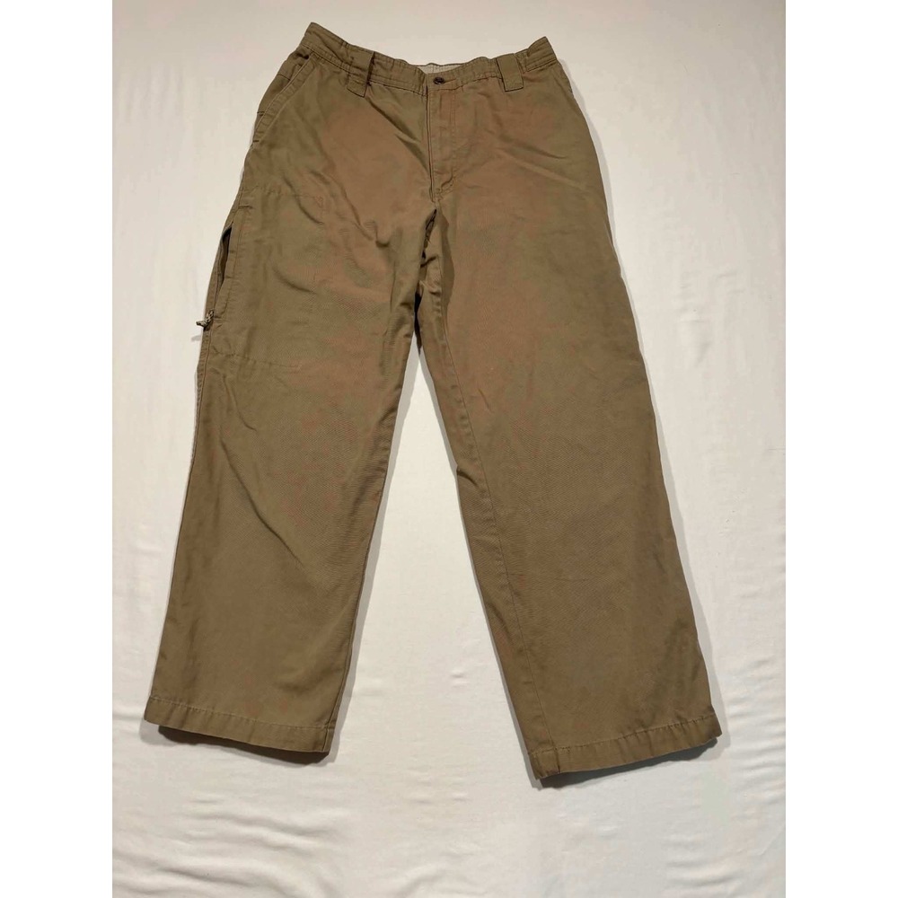 Wrangler Outdoor Series Mens 32x30 Tan Khaki Cotton Canvas Utility Pants NW800OK